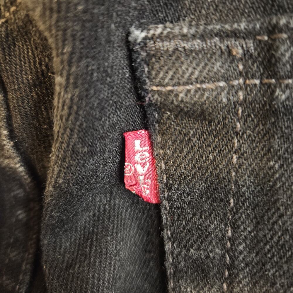 VTG Levis 550 Jeans Womens 18 Black Relaxed Fit Tapered Leg High Rise Y2K 36x30 - Picture 5 of 8